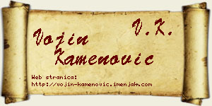 Vojin Kamenović vizit kartica